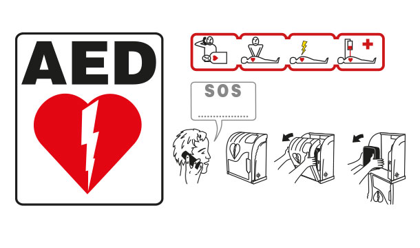 AED Cabinet pictograms